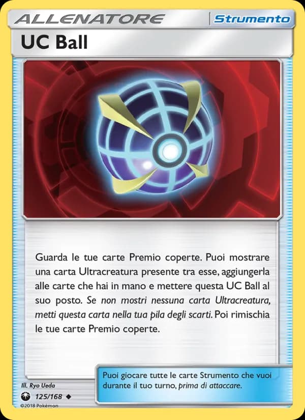 UC Ball card in Italian