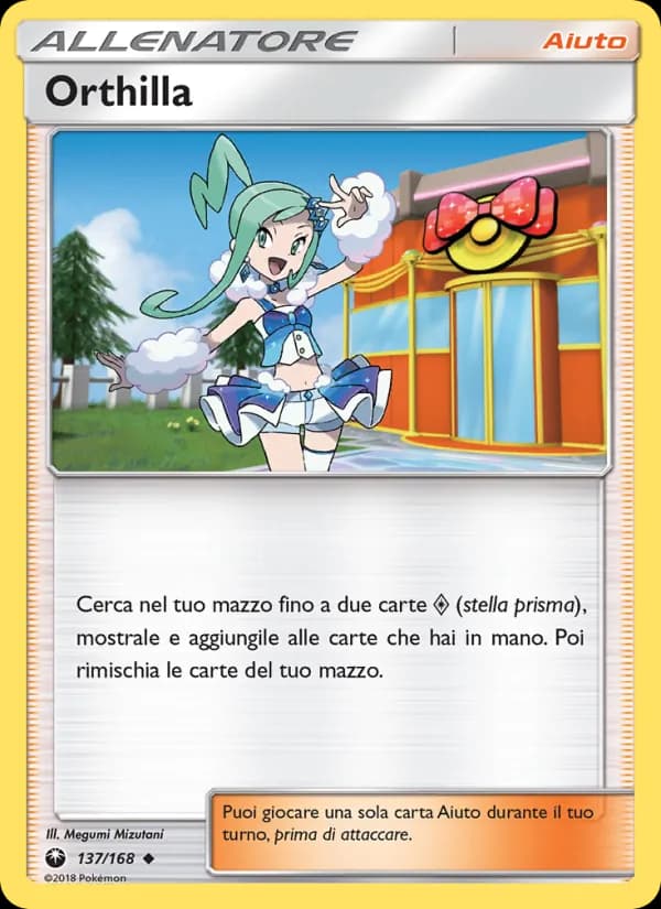 Orthilla card in Italian