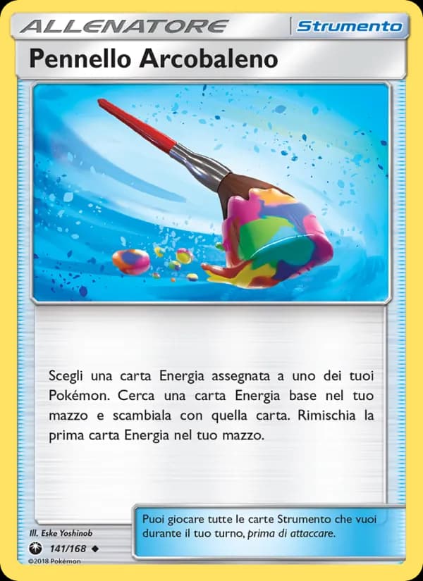Pennello Arcobaleno card in Italian