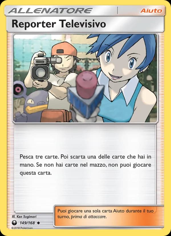 Reporter Televisivo card in Italian