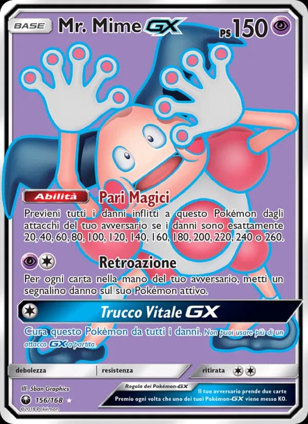 Mr. Mime GX card in Italian