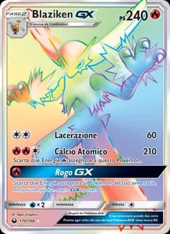 Blaziken GX card in Italian