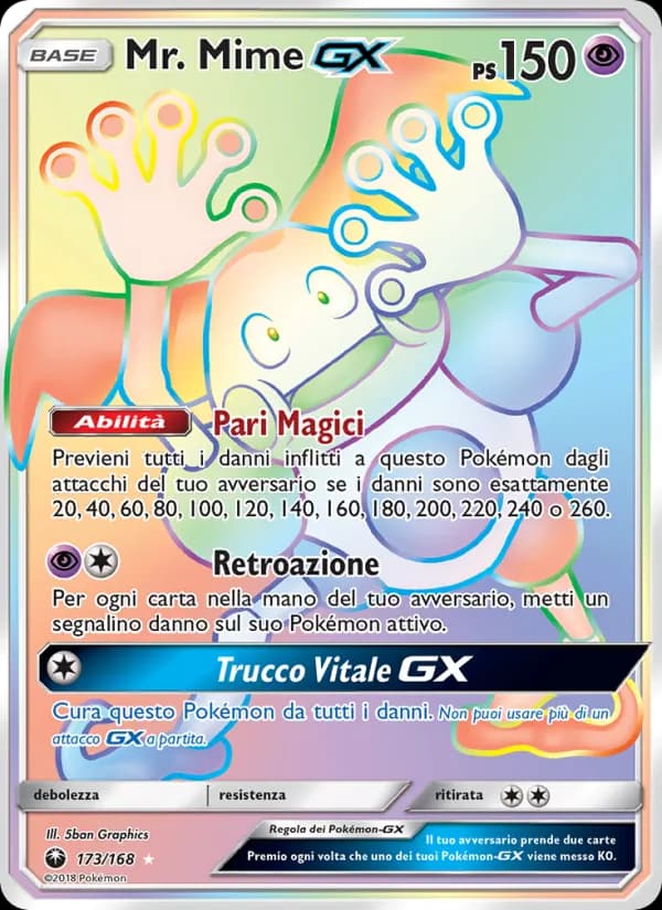 Mr. Mime GX card in Italian