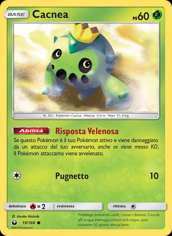 Cacnea card in Italian