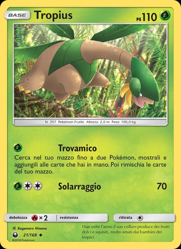 Tropius card in Italian