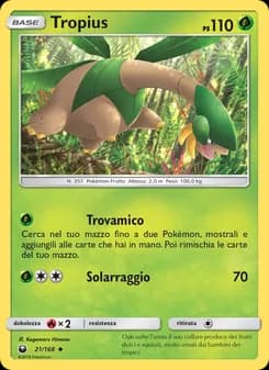 Tropius card in Italian