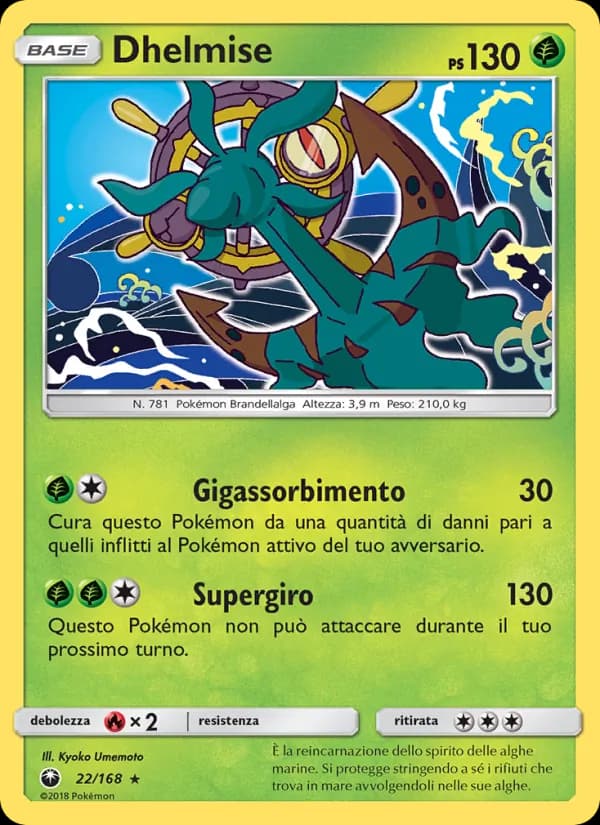 Dhelmise card in Italian