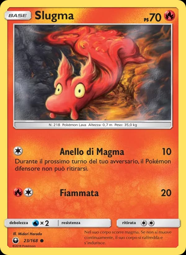 Slugma card in Italian