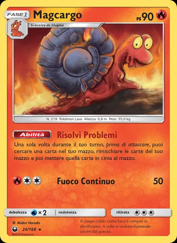 Magcargo card in Italian