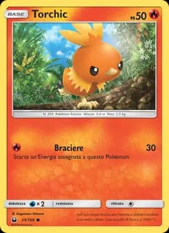 Torchic card in Italian