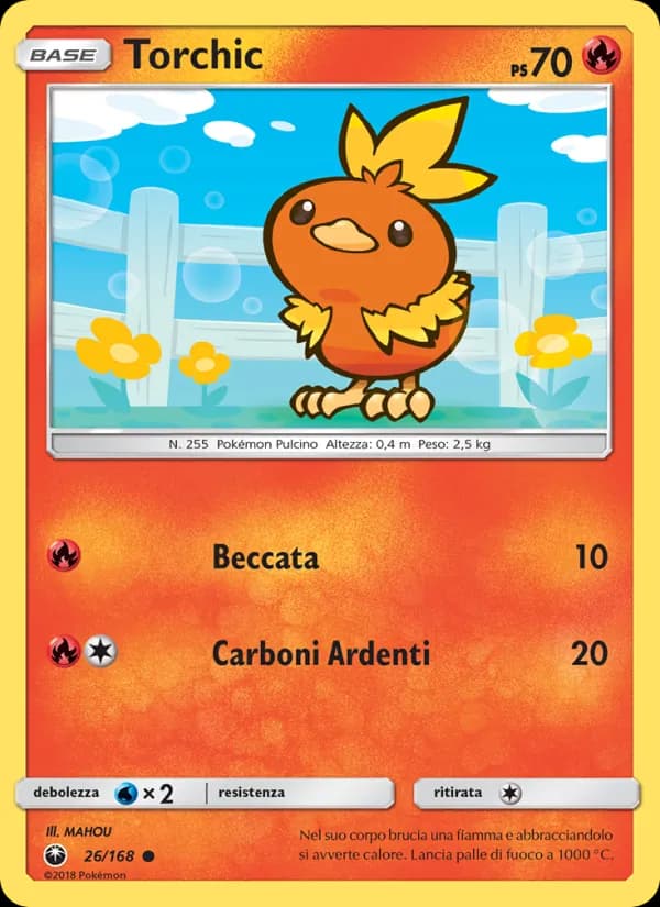 Torchic card in Italian