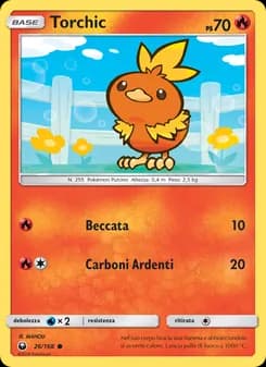 Torchic card in Italian