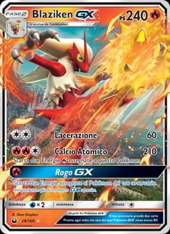 Blaziken GX card in Italian