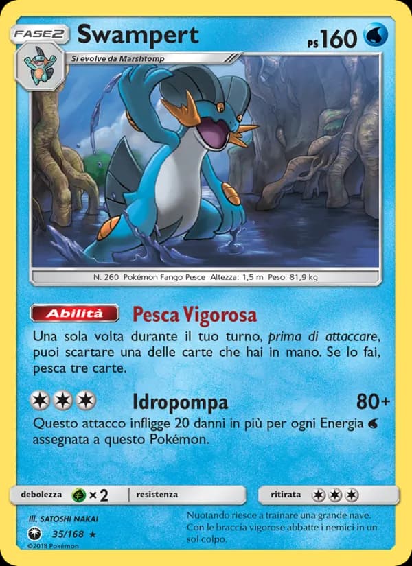 Swampert card in Italian