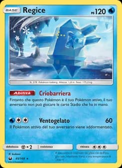 Regice card in Italian