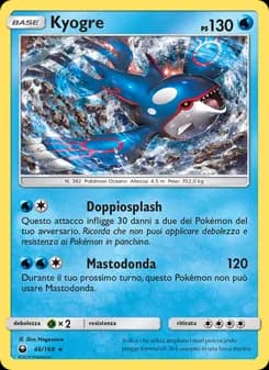 Kyogre card in Italian
