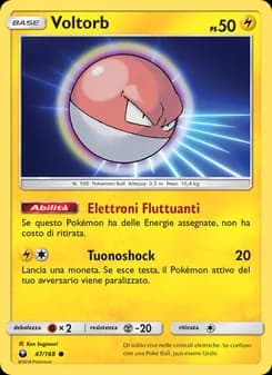 Voltorb card in Italian