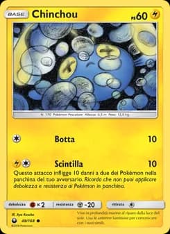 Chinchou card in Italian