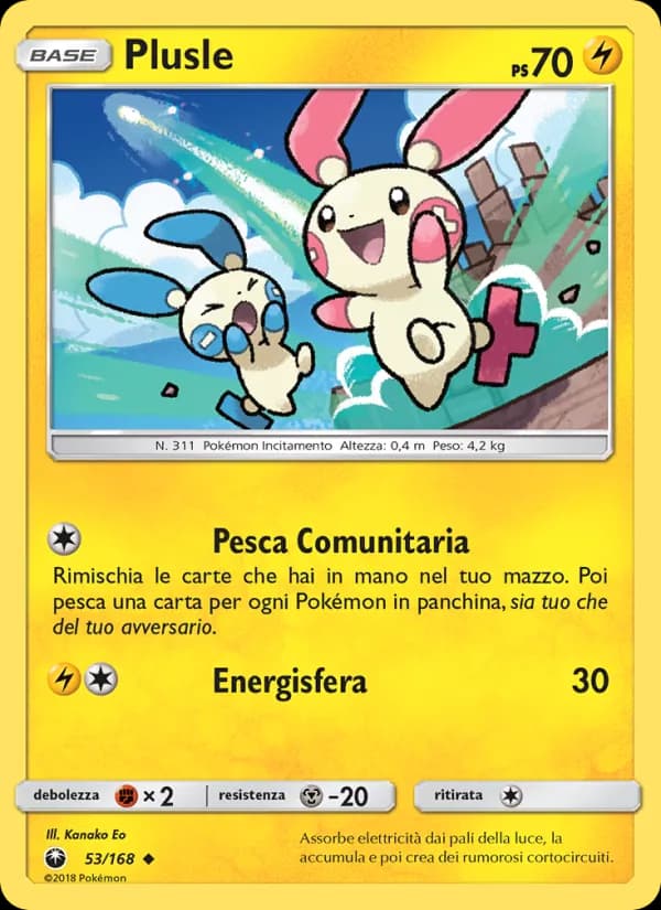 Plusle card in Italian