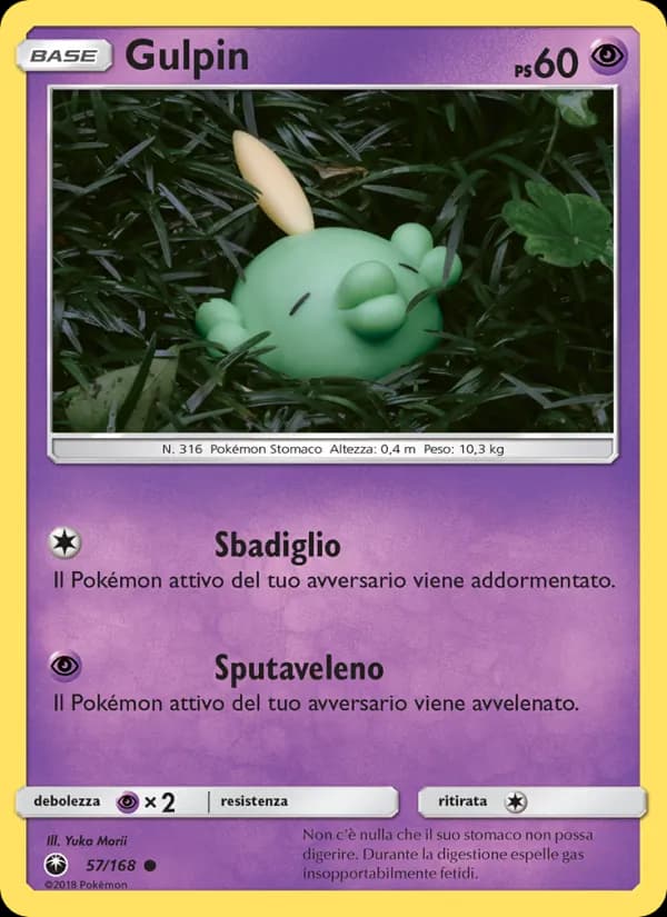 Gulpin card in Italian