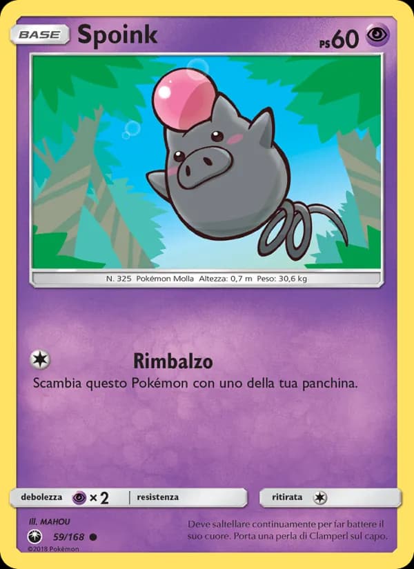Spoink card in Italian