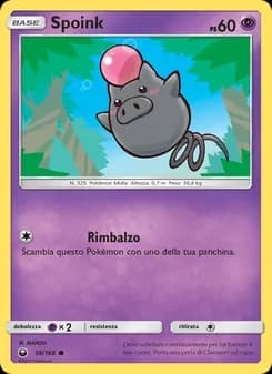 Spoink card in Italian