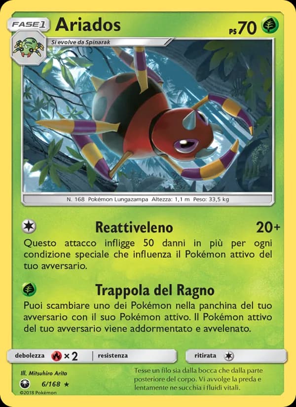 Ariados card in Italian