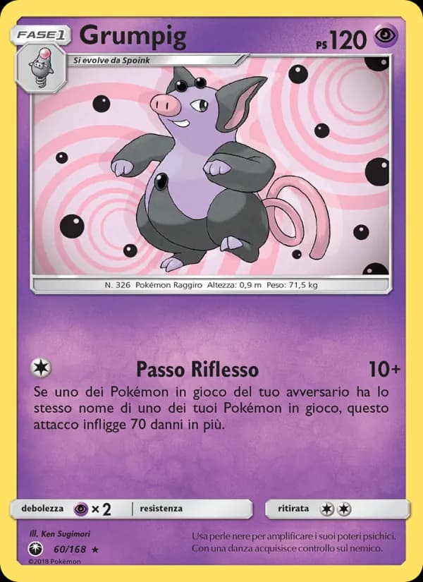 Grumpig card in Italian
