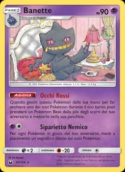 Banette card in Italian