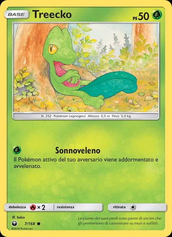 Treecko card in Italian