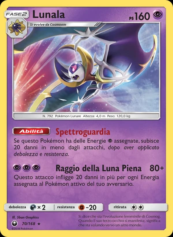 Lunala card in Italian