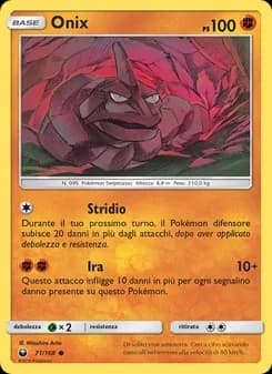 Onix card in Italian