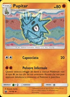 Pupitar card in Italian