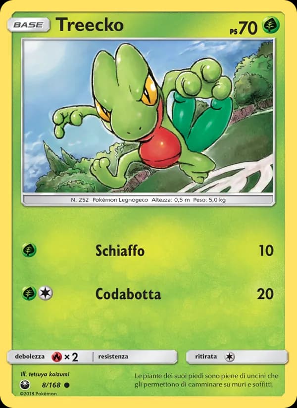Treecko card in Italian