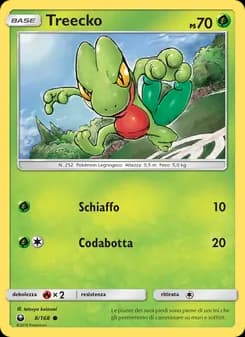 Treecko card in Italian