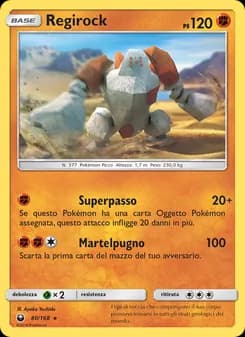 Regirock card in Italian