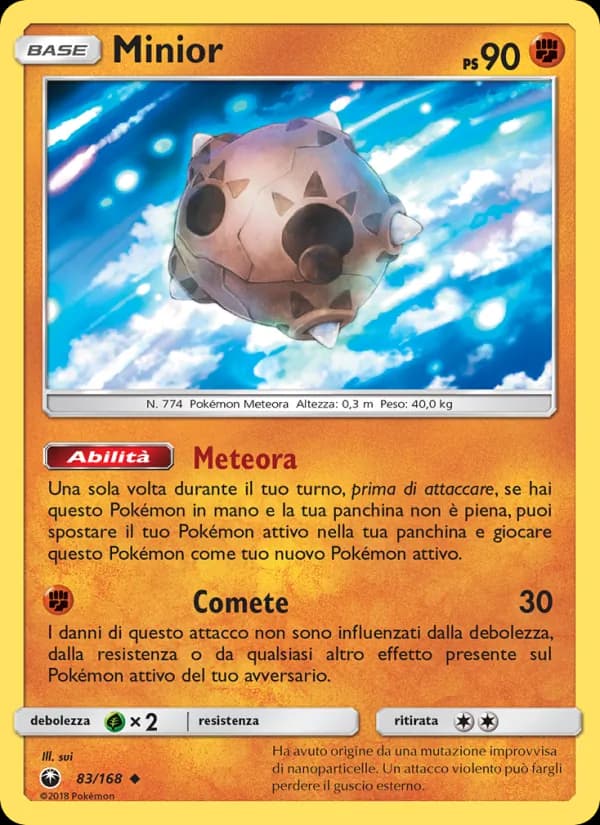 Minior card in Italian