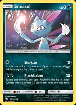Sneasel card in Italian