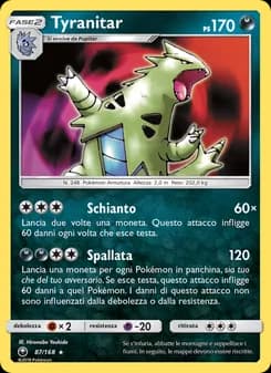 Tyranitar card in Italian
