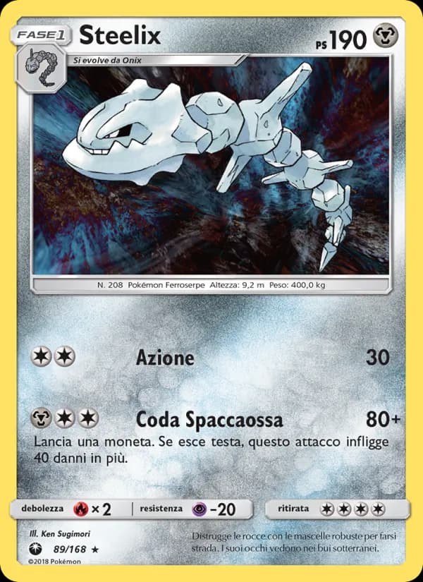 Steelix card in Italian