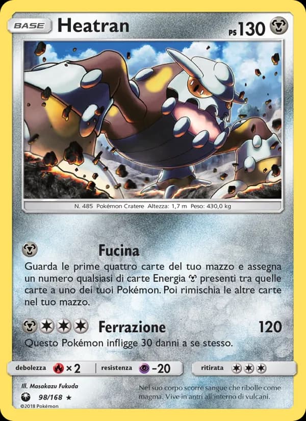 Heatran card in Italian