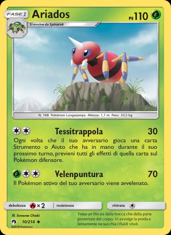 Ariados card in Italian