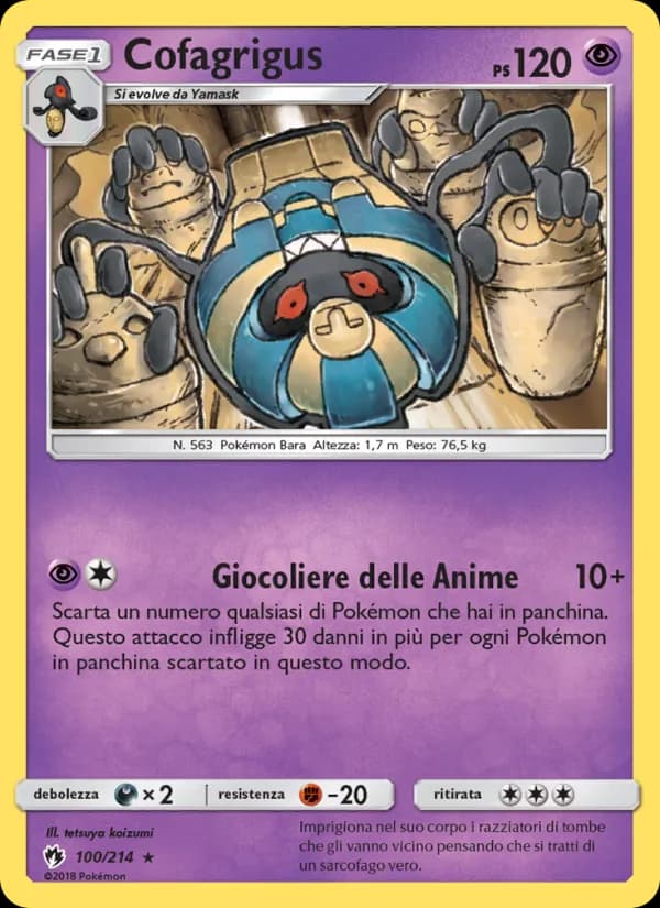 Cofagrigus card in Italian