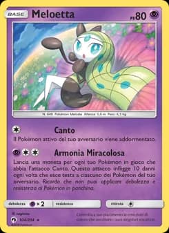 Meloetta card in Italian