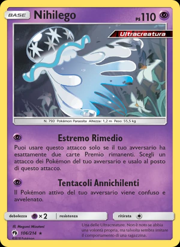 Nihilego card in Italian