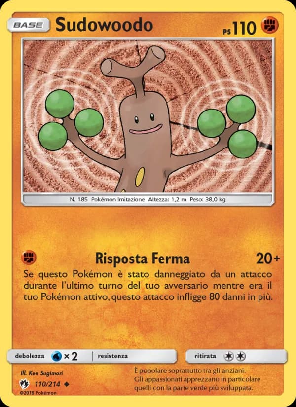 Sudowoodo card in Italian