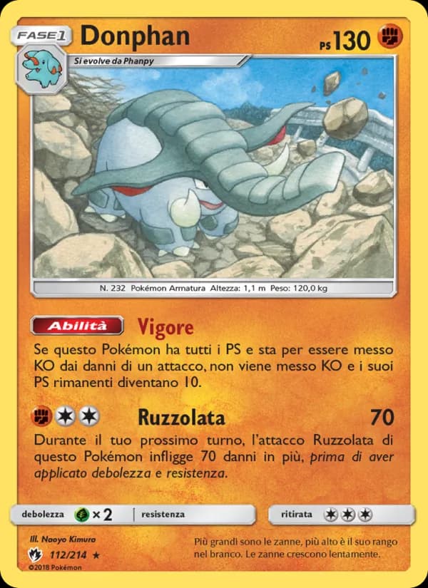 Donphan card in Italian