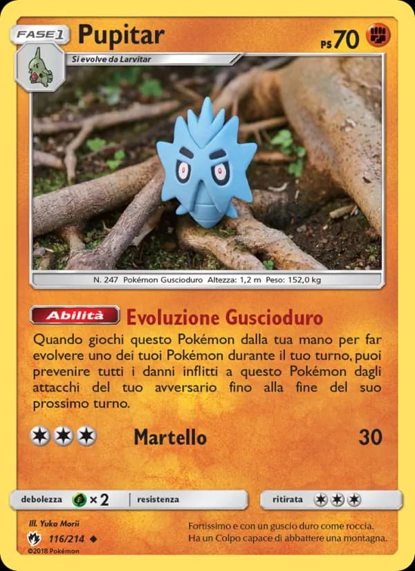 Pupitar card in Italian