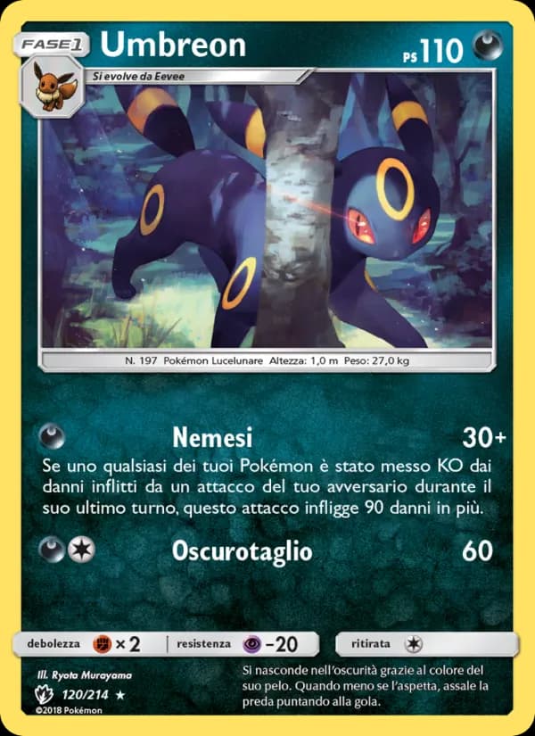 Umbreon card in Italian
