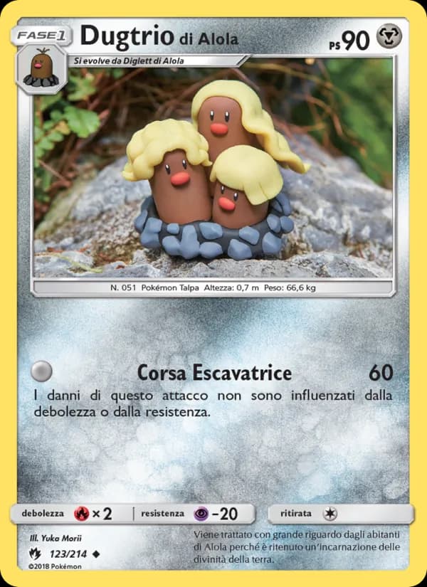 Dugtrio di Alola card in Italian
